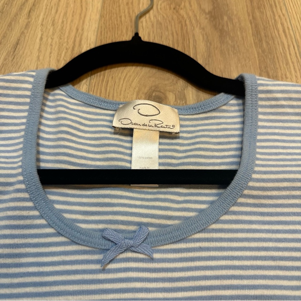 VINTAGE‎ OSCAR DE LA RENTA T-SHIRT SIZE S Baby T-Shirt Bow Y2K Coquette Girl